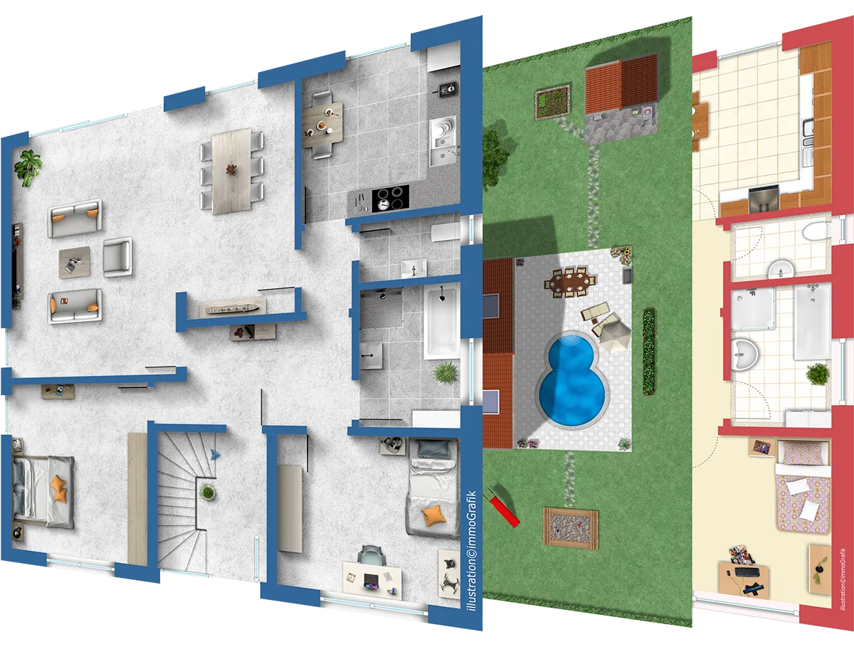 Individuelle Immobiliengrafiken Produkte, die den individuellen Kundenanforderungen entsprechen