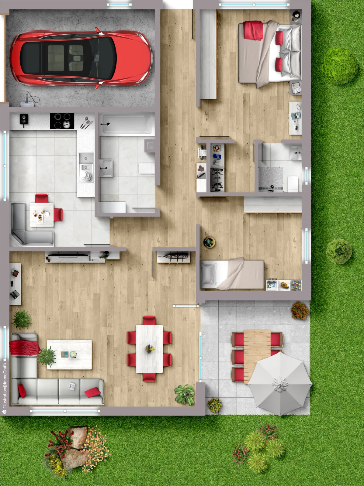Sparkasse_grundriss Verkaufsoptimierter Grundriss im Sparkassen-Design